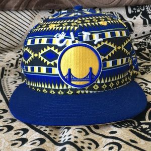 Tribal print Golden State Warriors hat